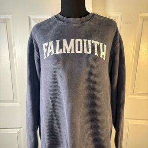 Women's Navy Falmouth Corduroy Sweatshirt Medium